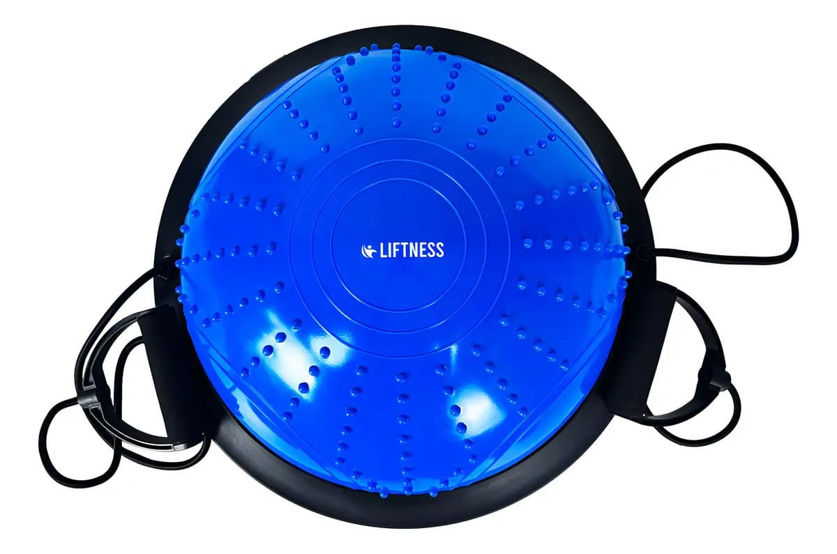 Meia Bola Suiça Com Alças E Bomba De Inflar Liftness Mb46az Cor Azul