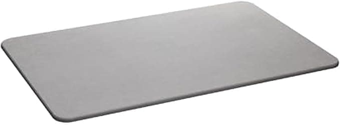 LYOR Tapete de Pedra Diatomita para Banheiro 60cm x 39cm Cinza com Absorção Rápida