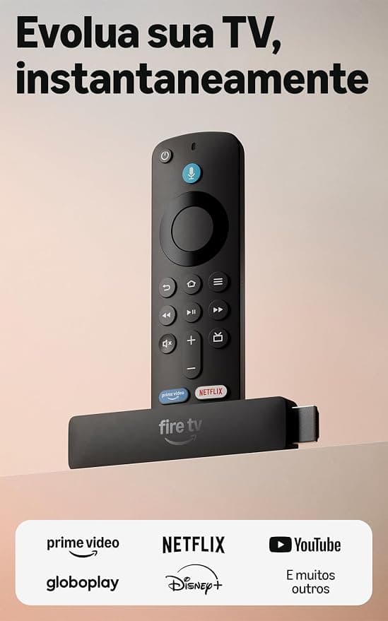 Amazon Fire TV Stick HD (modelo mais recente), Controle Remoto por Voz com Alexa, alimentado pela TV, com configuração simples e Acesso Antecipado à Alexa+ : Amazon.com.br: Dispositivos Amazon e Acessórios