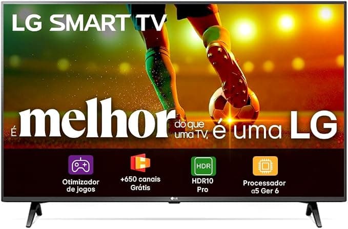 Smart TV 43" LG Full HD 43LR6700 Processador α5 Ger6 AI Alexa integrado LG Channels webOS 23 compatível com Controle Smart Magic | Amazon.com.br