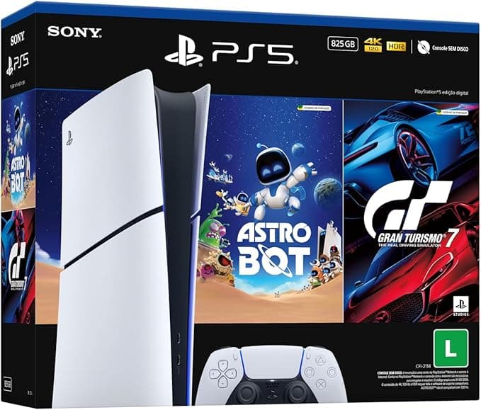 PlayStation®5 Slim Digital 825GB – Pacote ASTRO BOT e Gran Turismo 7 : Amazon.com.br: Games e Consoles