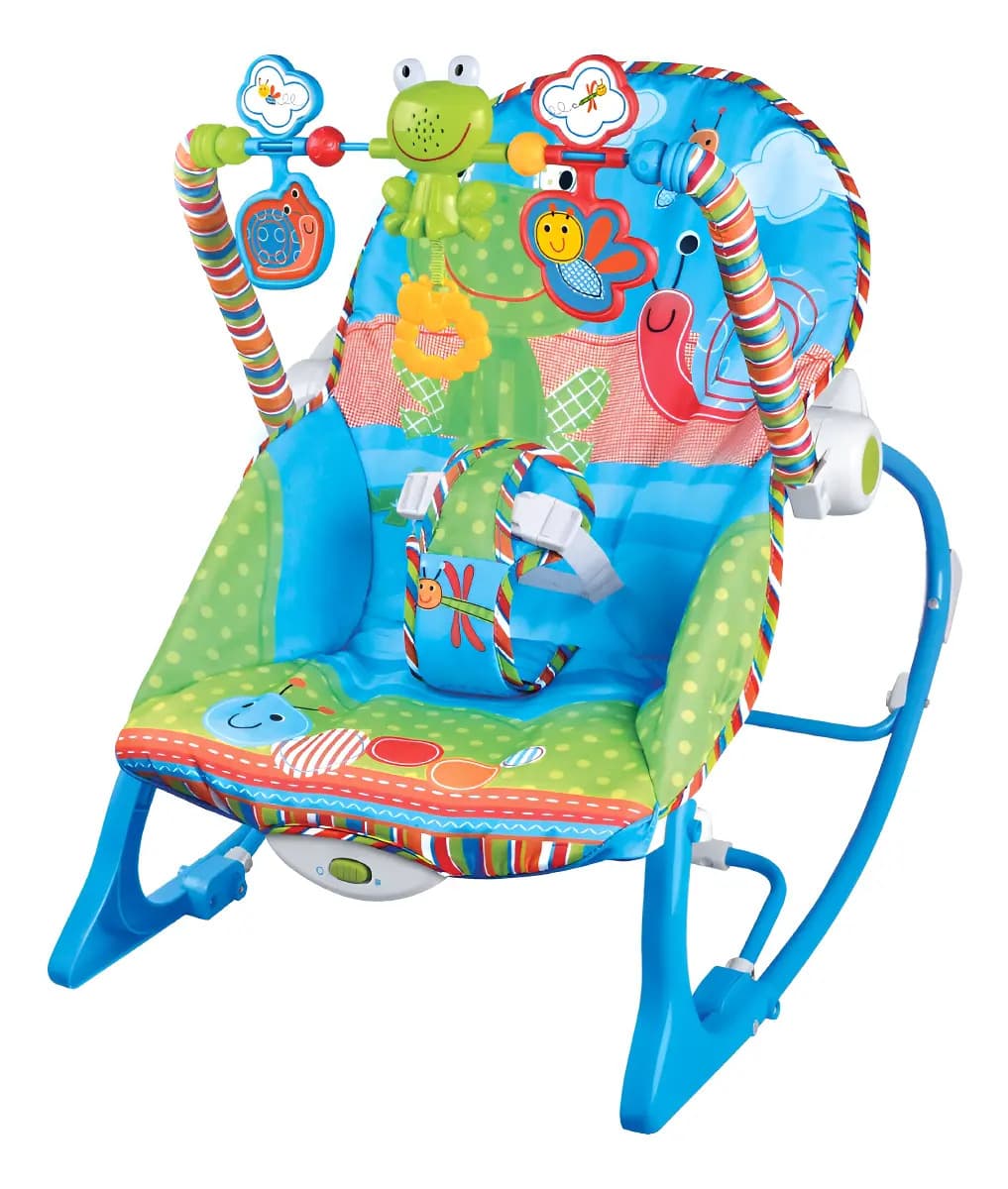 Cadeirinha Descanso Bebe Musical Maxi Baby Até 18kgs Azul
