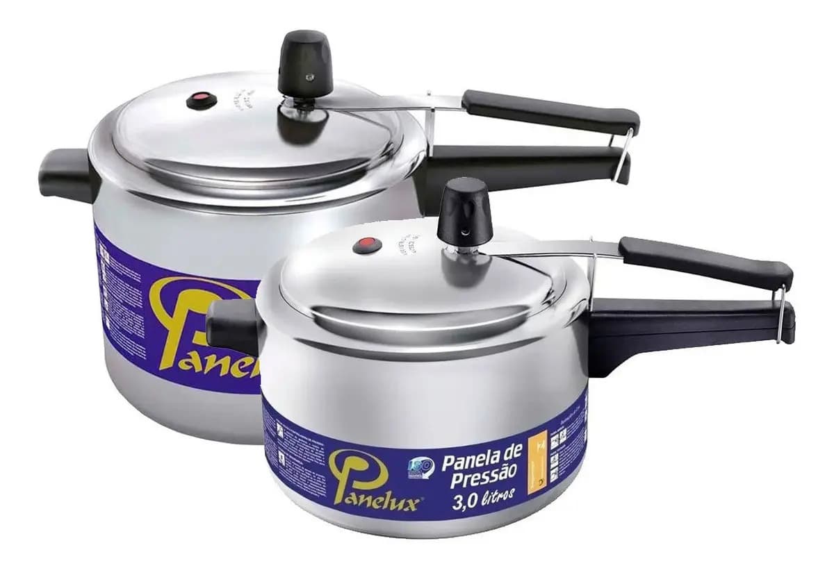 Kit 2 Panelas De Pressão 3,0 E 4,5 Lt Polida Classic Panelux