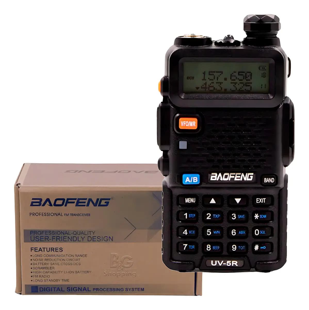 Rádio Comunicador Walk Talk Ht Baofeng Dual Band Uv5r +