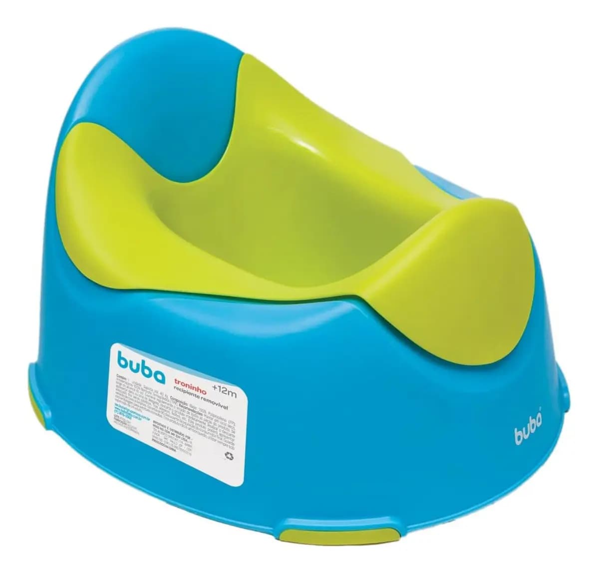 Troninho Infantil Com Recipiente Removível Azul e Verde Buba