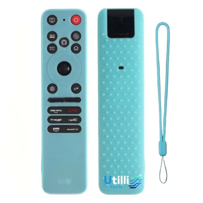 Capa Protetora de Silicone para Controle Remoto LG Magic MR25GA com Brilho no Escuro Azul Luminoso