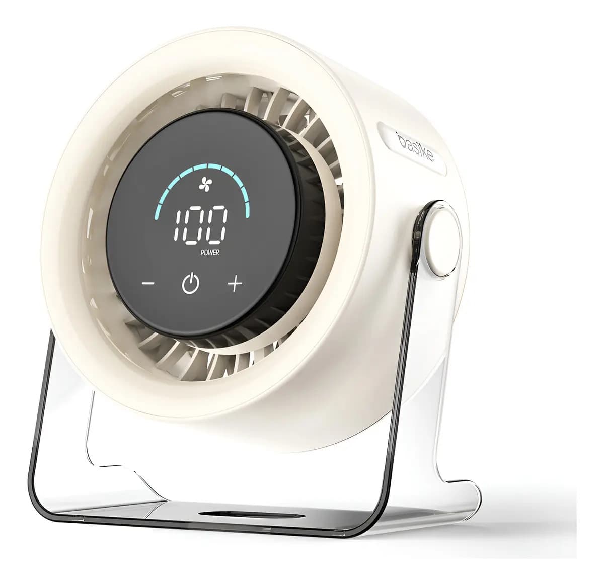 Ventilador Portátil Basike Ba-FON342 Silencioso Para Mesa e Parede Com Luz LED