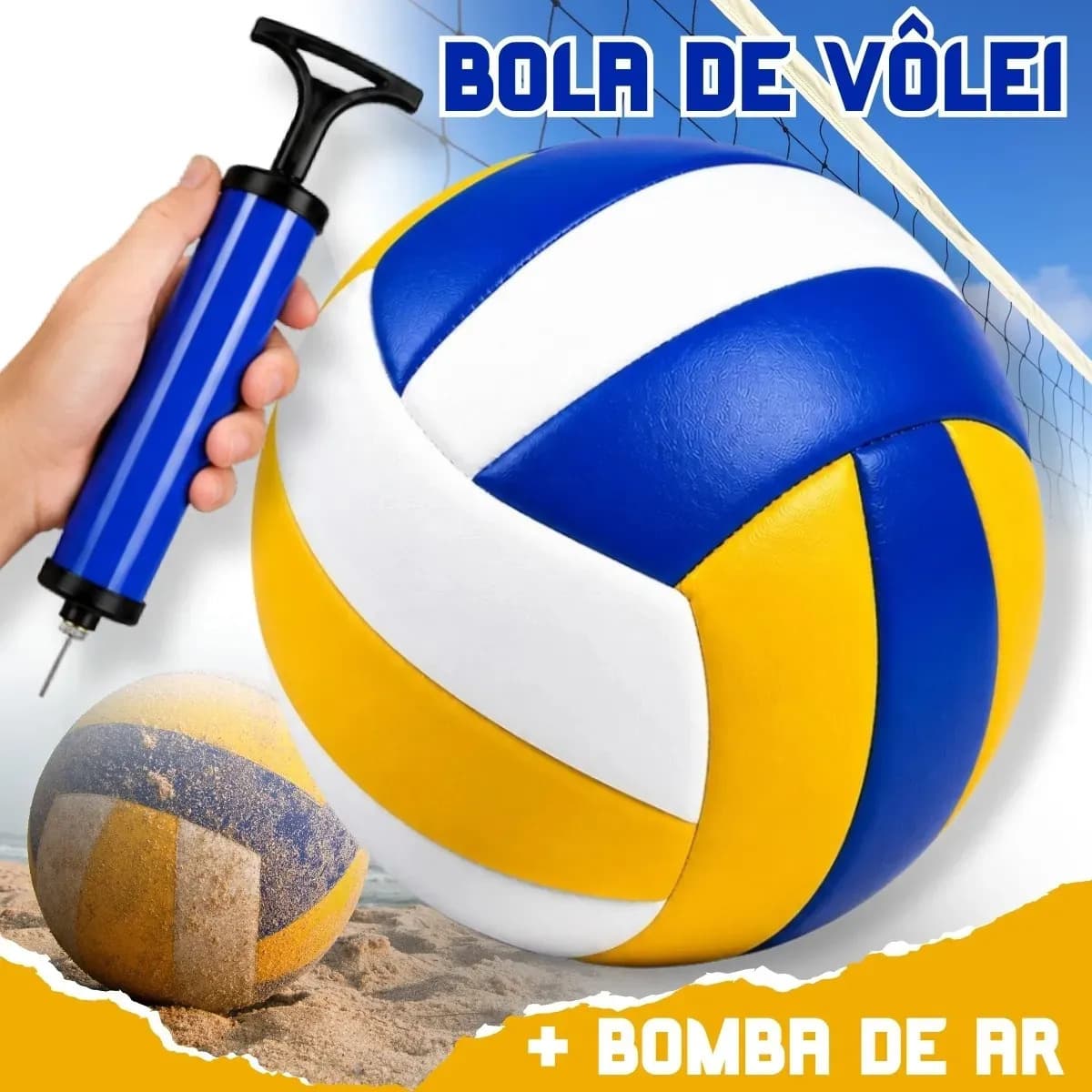 Bola De Volei Profissional Quadra Praia Tamanho 5 Babuu Brinquedos Educativos