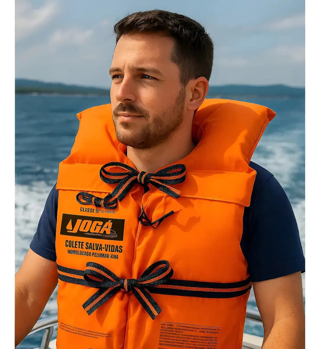 Colete Salva Vidas Classe 3 Homologado Pela Marinha C3 Canga Cor Laranja Tamanho M - 35kg até 55kg