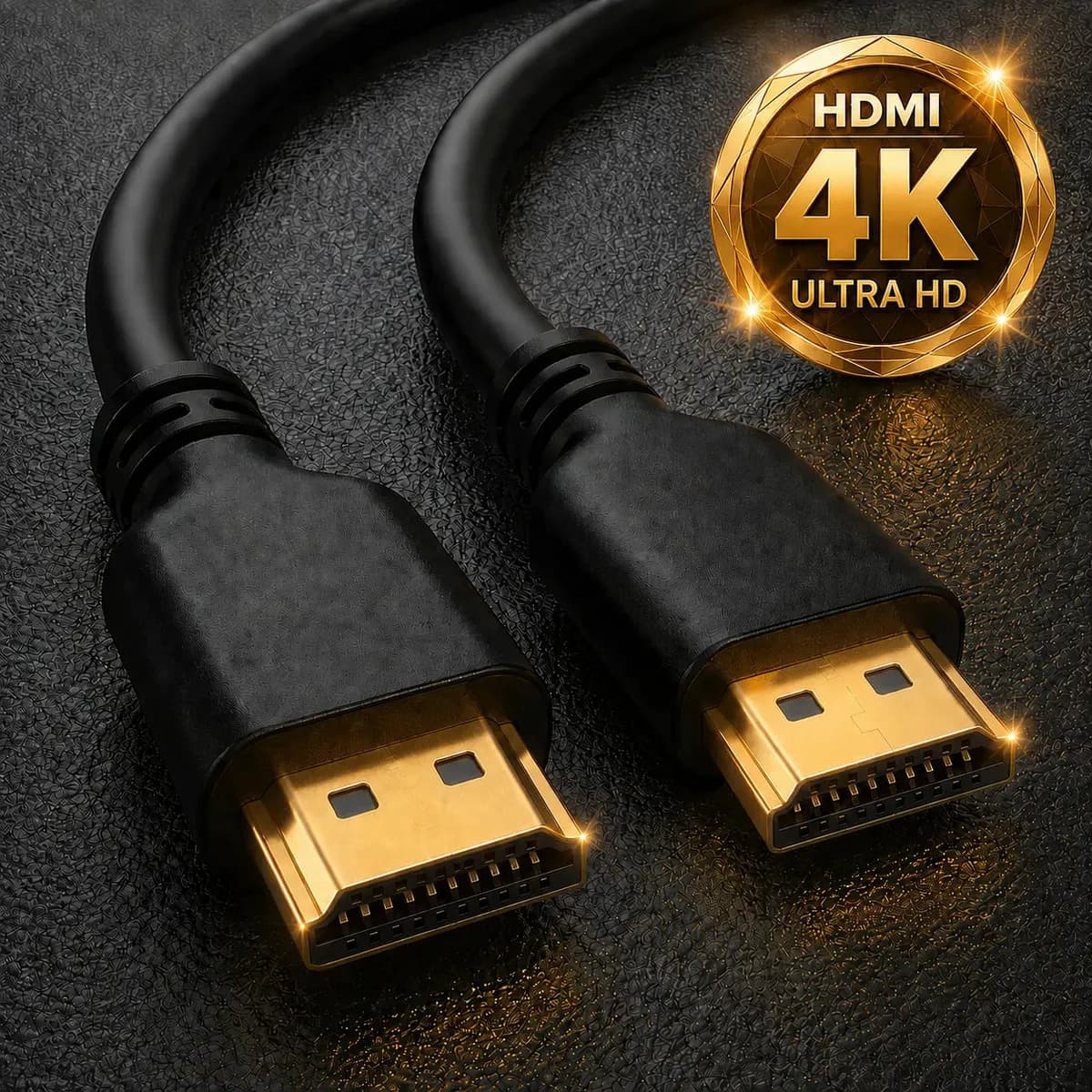 Cabo Hdmi 1m 2.0 4k Ultra Hd 18gbps 60hz Alta Velocidade Áudio E Vídeo Hdr Compatível Com Tv Box Monitor Notebook Pc Projetor Video Game Conector Revestido Blindado Reforçado Brasiliana Tech