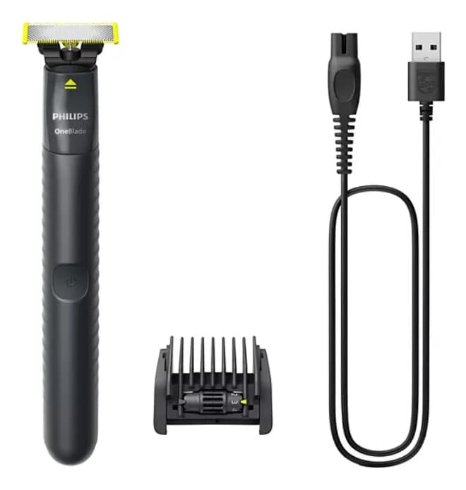 Barbeador e Aparador Elétrico Philips OneBlade com Pente 5 em 1, Sem Fio e À Prova D'Água - QP1425/10