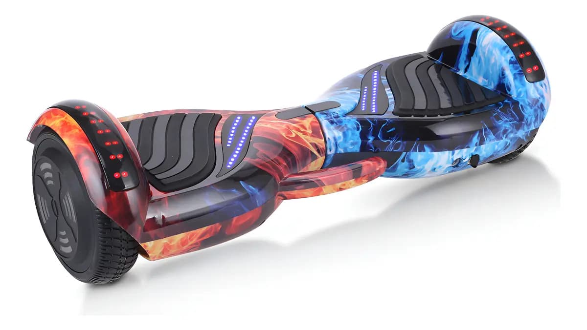 Hoverboard 6.5" Smart Balance Bluetooth Fogo e Gelo Até 12Km/h