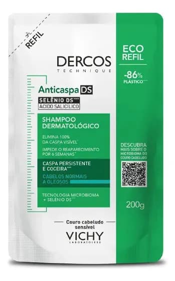 Shampoo Anticaspa Cabelos Normais a Oleosos, Dercos DS Vichy, 200g