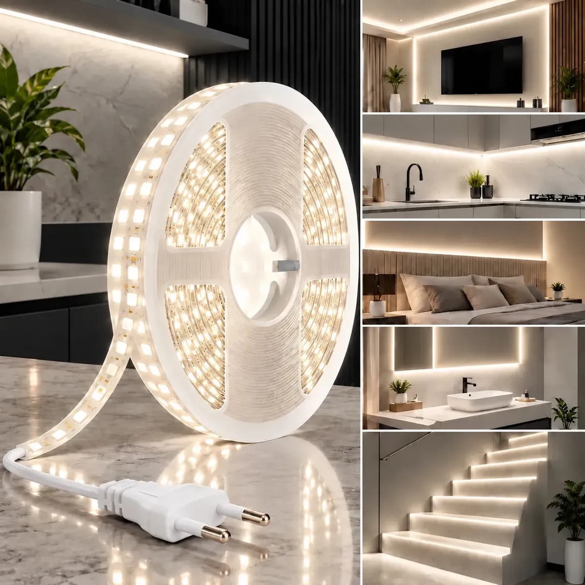 Fita De Led Branco Neutro 4000k 10 Metros Direta 240led/m Luz Branco-neutro