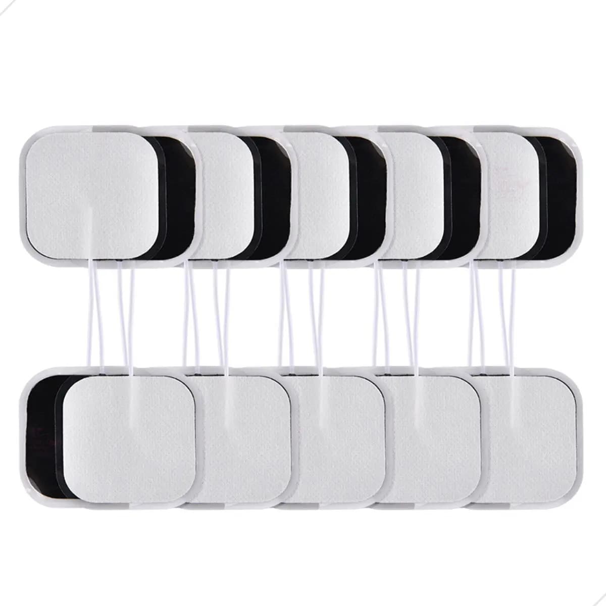 Adesivo Eletrodo Tens - 5x5 - Kit Com 10 Unidades - Cor Branco