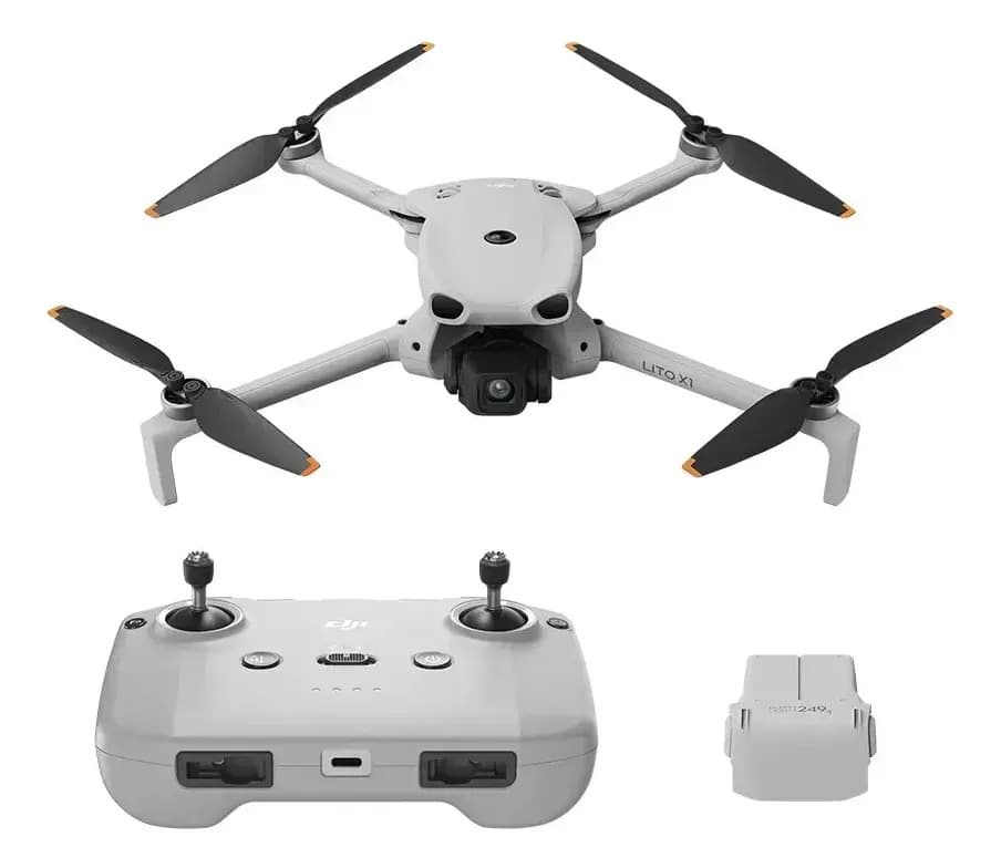 DJI Lito X1, drone com câmera 4K ideal para iniciantes, sensor de obstáculos, ActiveTrack, sensor de 1/1,3 polegadas, adequado para adultos, leve e dobrável, transmissão de vídeo de 15 km - DJI081
