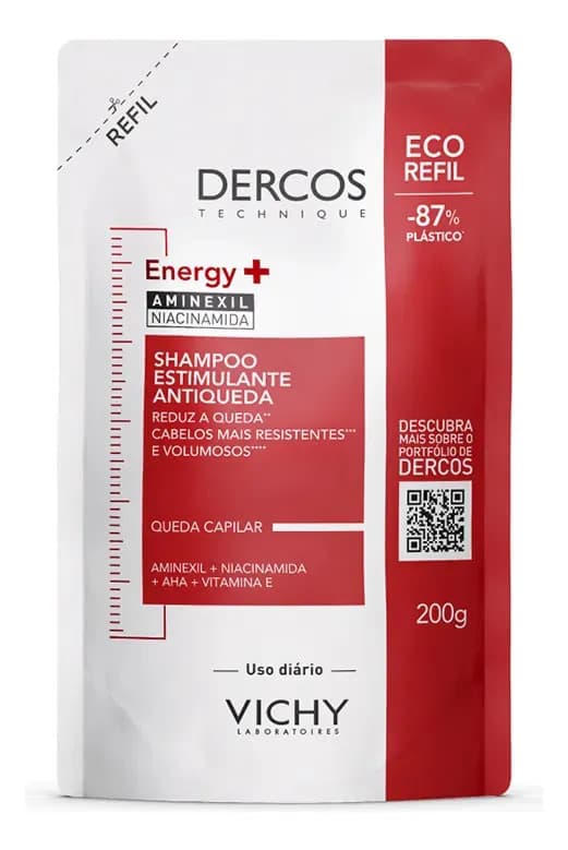 Shampoo Antiqueda Estimulante com Aminexil, Dercos Energy+ Vichy, 200g