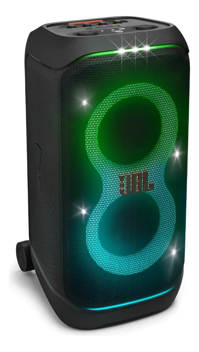 Caixa de Som JBL PartyBox Stage 320 Bluetooth Portátil Com Show de Luzes e Resistente a Respingos – 240W RMS Preta