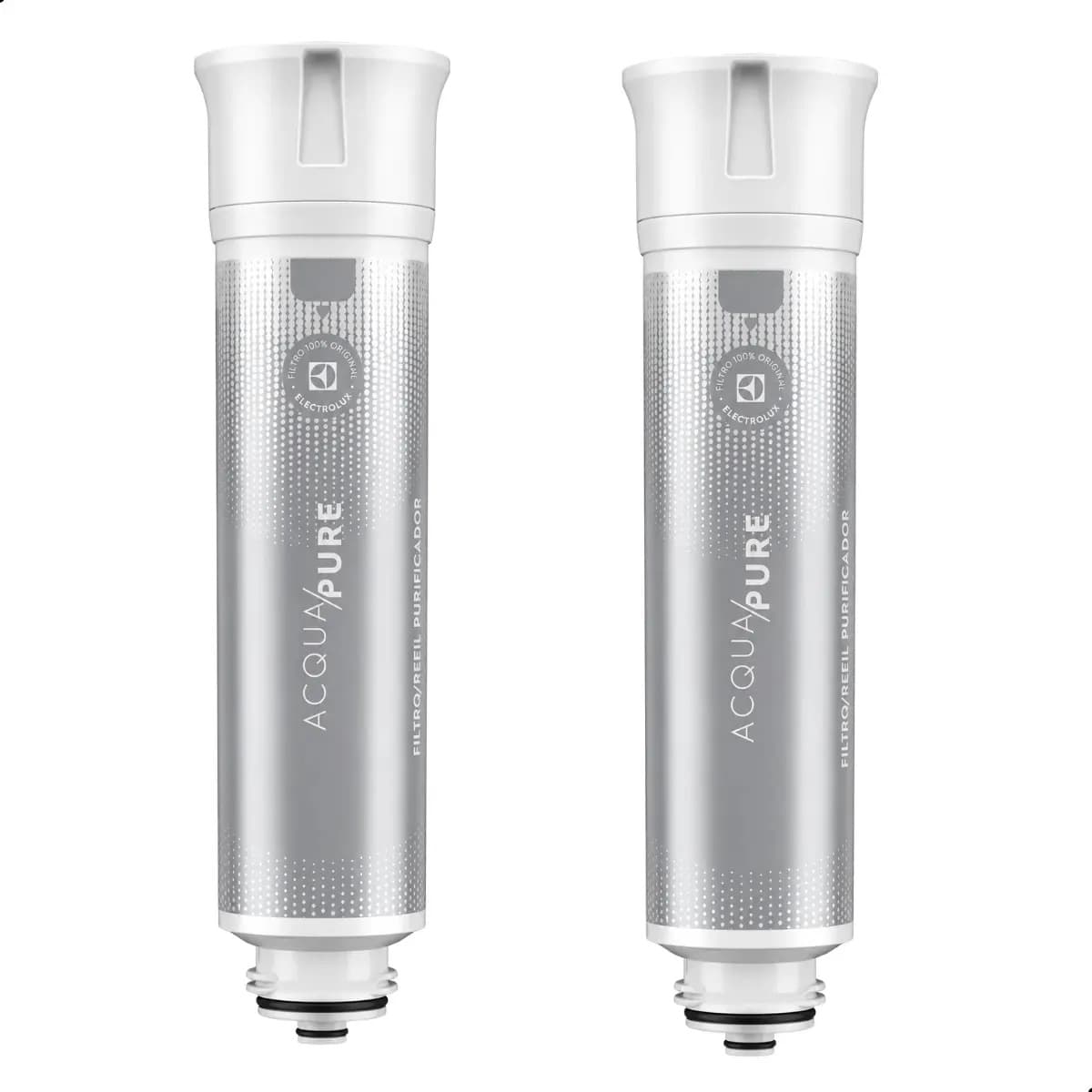 Kit 2 Refil De Água Acqua Pure Electrolux Pe12a Pe12b Pe12g PC01X, Cor Marrom-claro