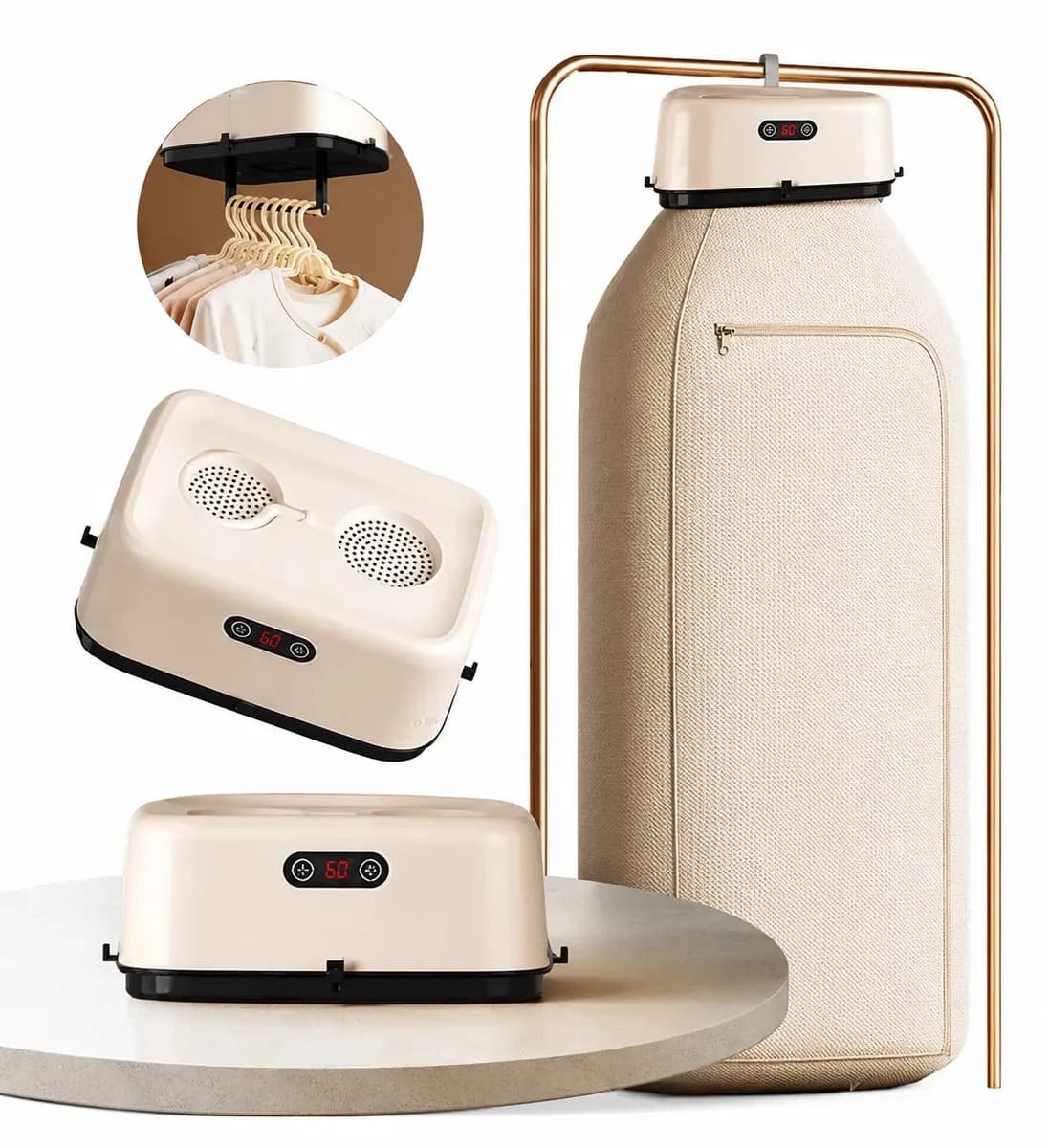Secador De Roupas 600w Elétrico Portátil Suspenso Cortina Compacto Econômico Seca Rápido