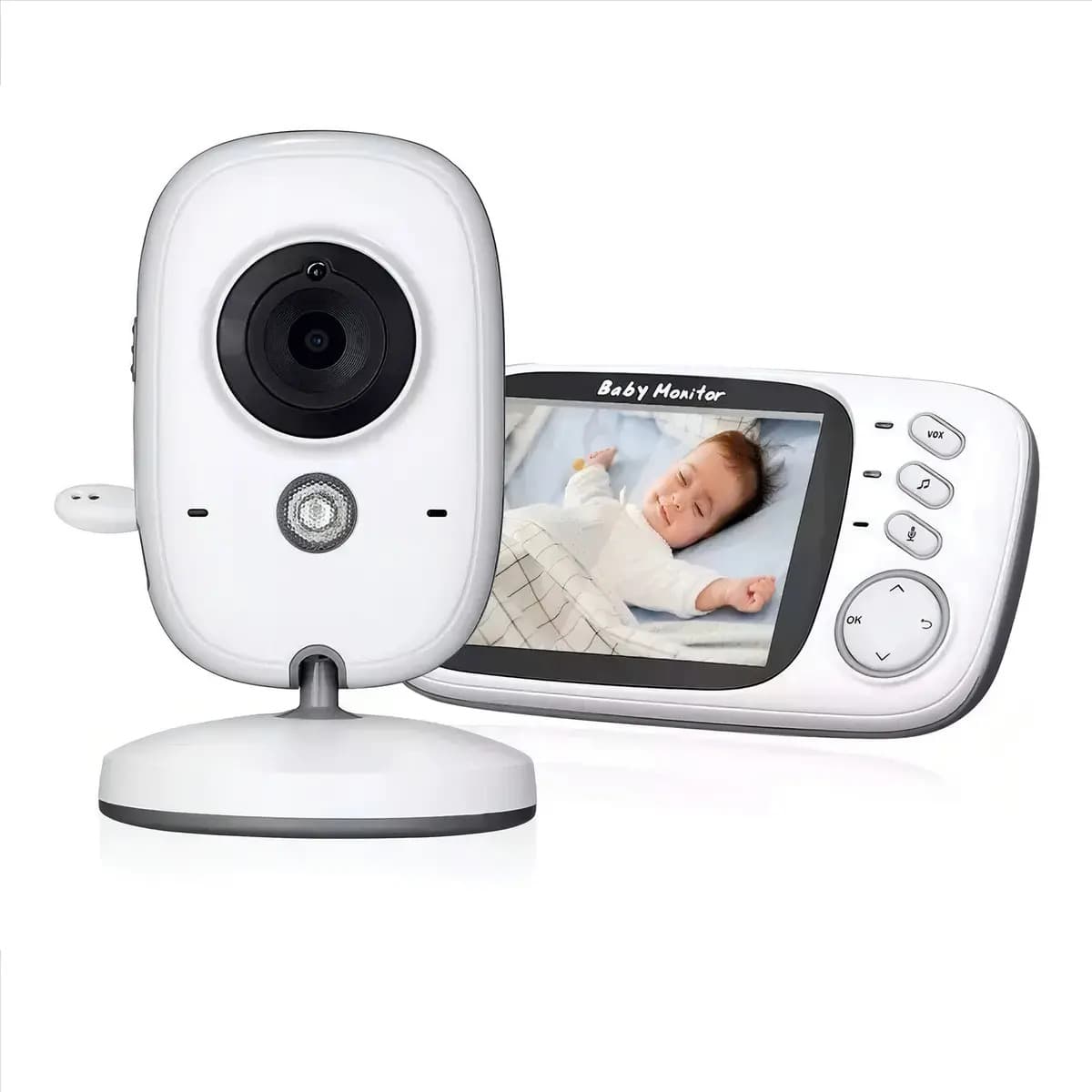 Baba Eletrônica Baby Monitor Vb603 Visão Noturna Dual Audio Cor Branco Estary Shop