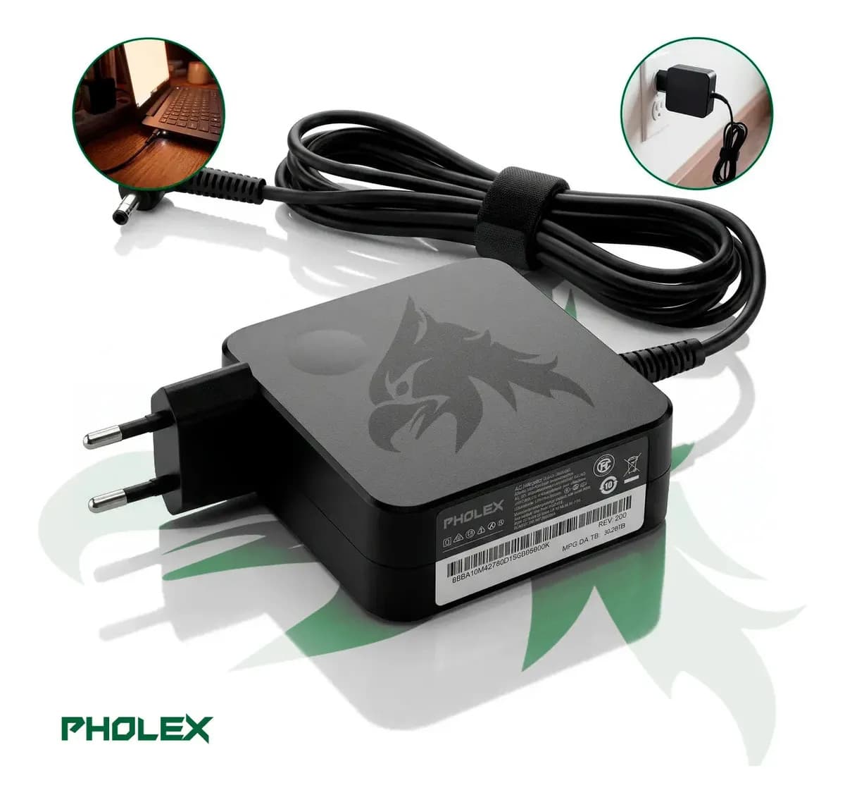 Carregador 65w Compatível Com Notebook Lenovo Ideapad S145-15api Pholex Adaptador Ac De Energia Para Reposição Fonte De Alimentação Para Laptop Lenovo Série Ideapad Preto