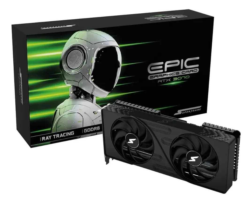 Placa De Vídeo Superframe Nvidia Geforce Rtx 3070 Epic 8 Gb