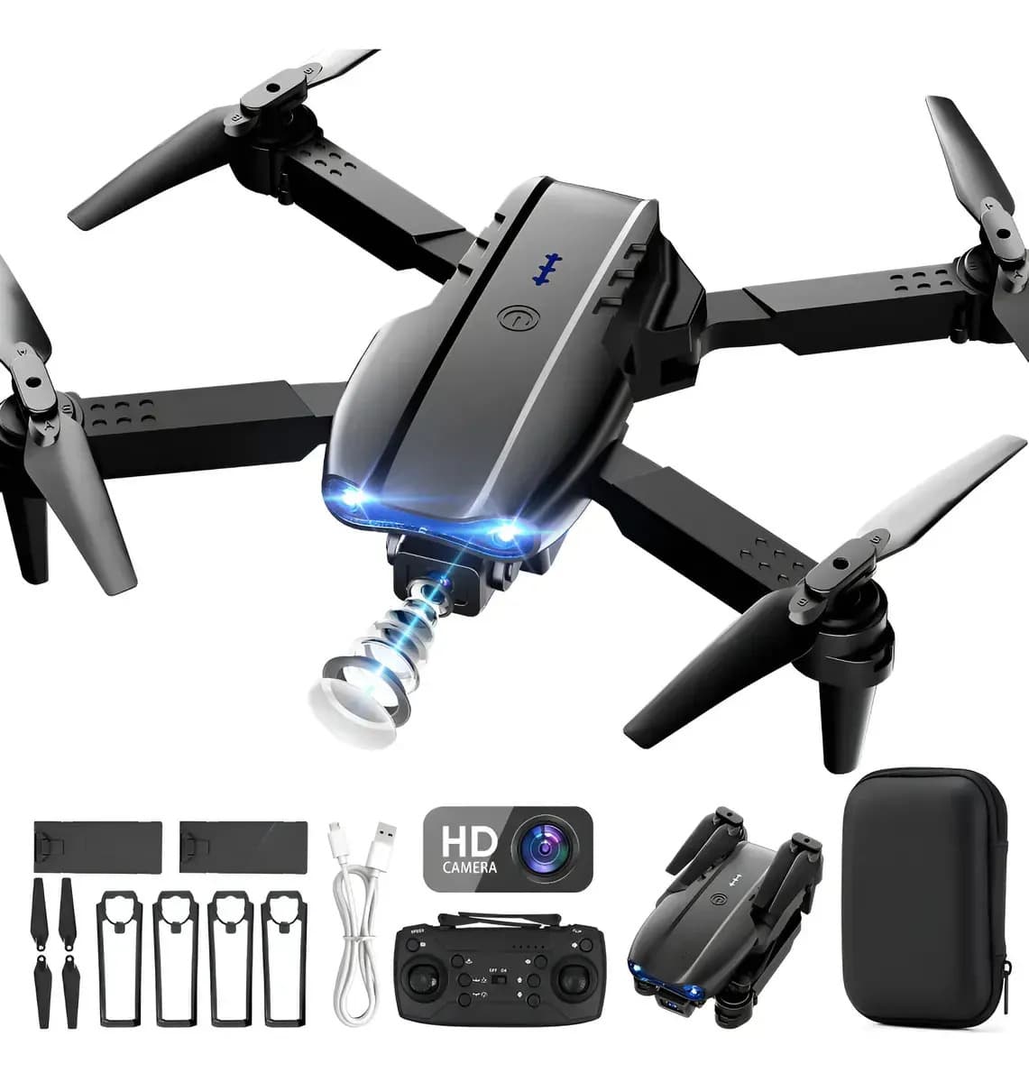 Drone DLI E99 Mini com Câmera Dupla HD e Controle Remoto