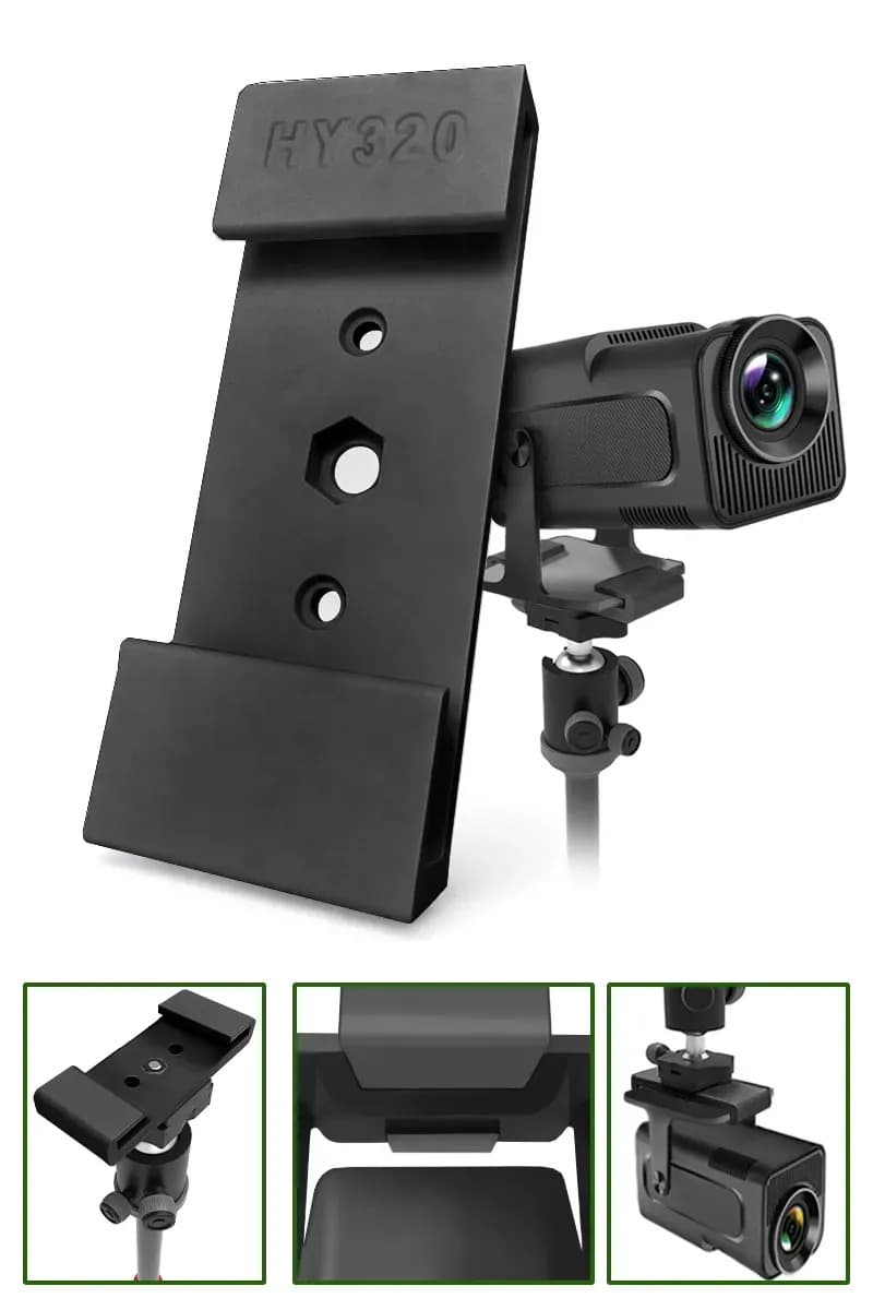 Suporte Para Projetor HY320 Mini Davely de Teto e Parede Ajustável Com Kit de Instalação
