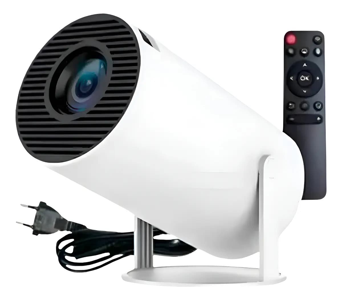 Projetor Smart Portátil Full Hd 4k Android 11 Wi-fi Bluetooth tv Mini Projetor hy300 Home Theater Cinema Em Casa Imagem Nítida Som Potente Compatível Com Diversos Dispositivos Branco LUZTUDO