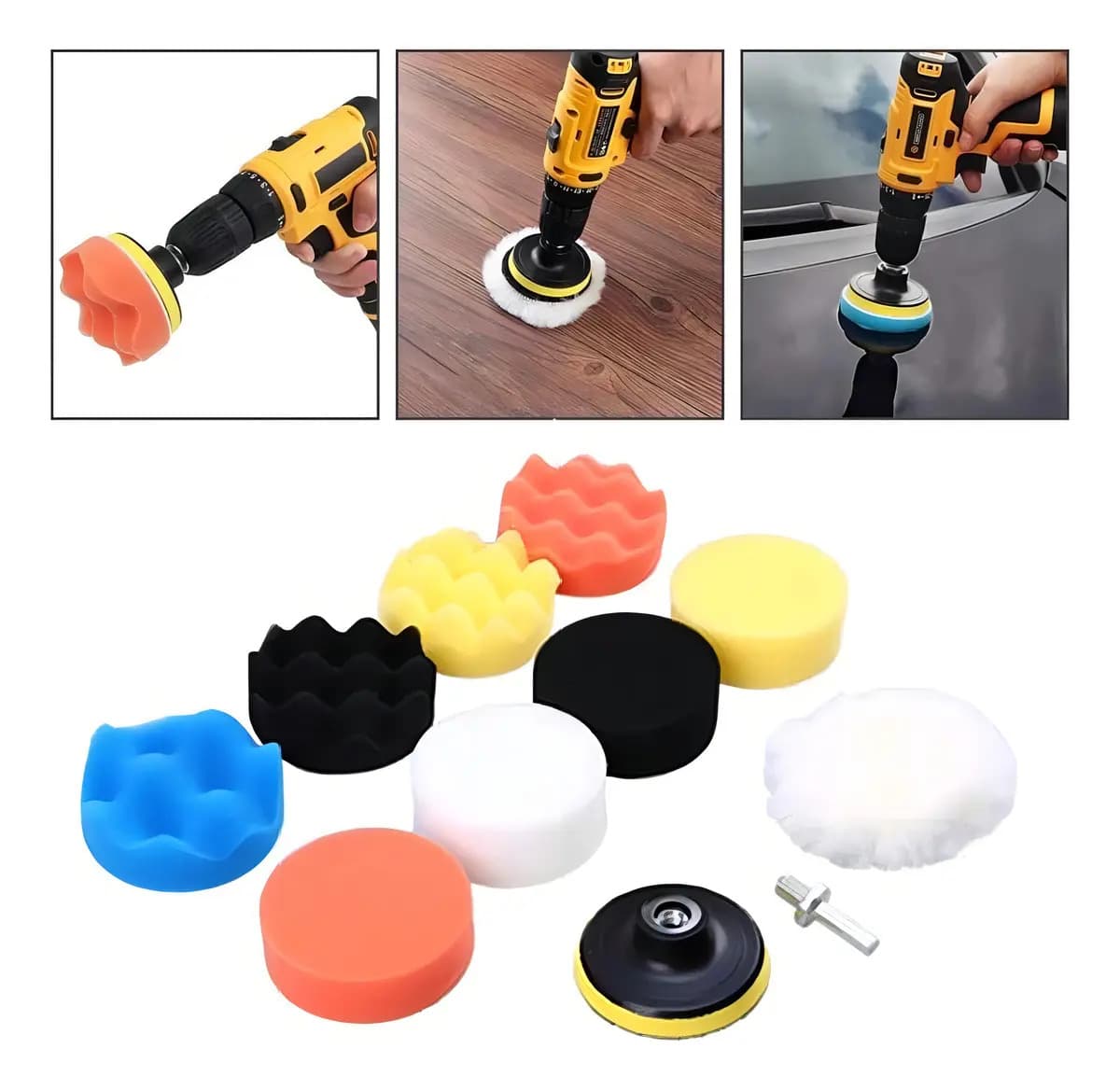 Kit Polimento 3 Polegadas Furadeira / Parafusadeira 11pçs
