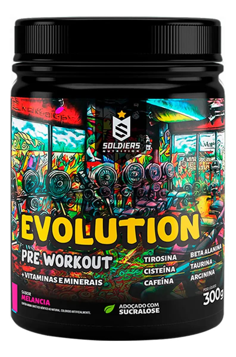 Suplemento Soldiers Nutrition Evolution en pó sabor melancia x 300g
