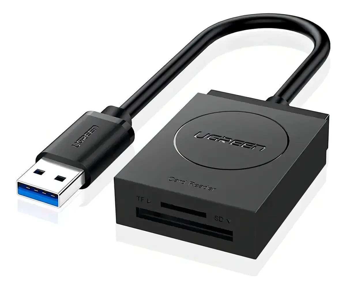 Leitor De Cartão Ugreen Usb 3.0 Para Sd + Tf