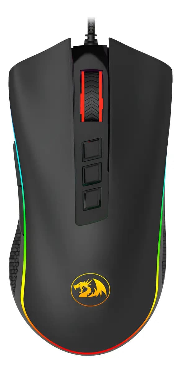 Mouse Gamer M711 Cobra Chroma Redragon Com fio Para Jogos 12.400 DPI Com Led RGB Preto