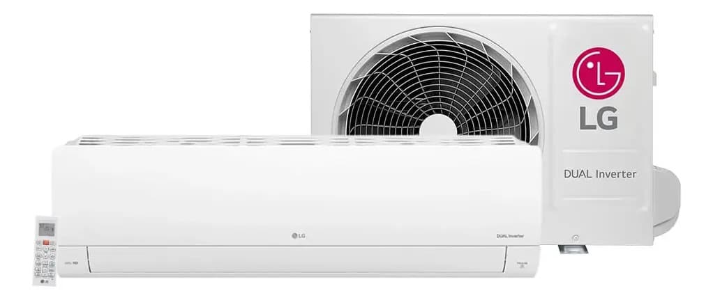 Split hi wall inverter LG dual compact R-32 12000 btu/h frio