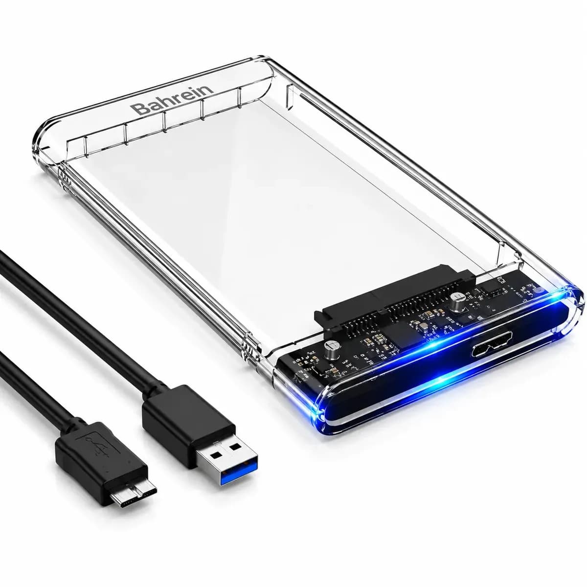 Case Para HD Externo USB 3.0 Para HD/SSD SATA 2,5" Adaptador Gaveta Portátil Alta Velocidade Para Notebook PCs Consoles Transparente