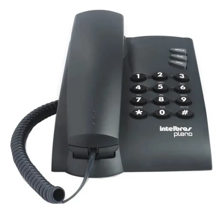 Telefone Pleno Intelbras Com Fio Preto