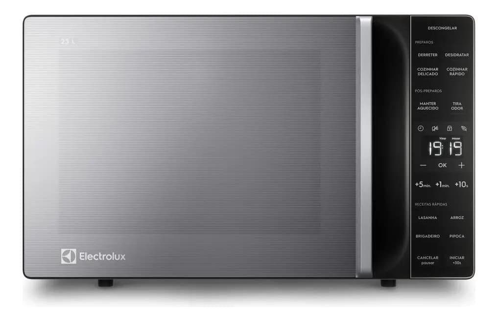 Micro-ondas ME23S 23L Efficient Com Descongelamento Assistido Cor Inox Electrolux