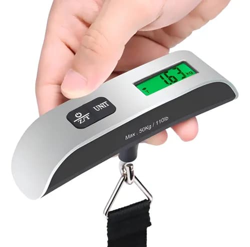 Balança Digital Portátil Até 50kg Mão Mala Bagagem Ztunit Prateado