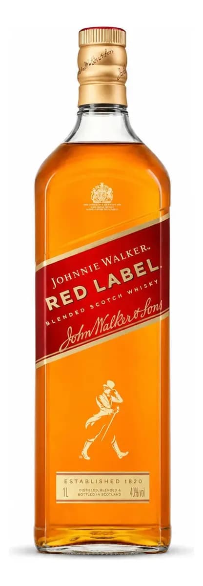 Whisky Johnnie Walker Red Label Blended Scotch 1 Litro Original
