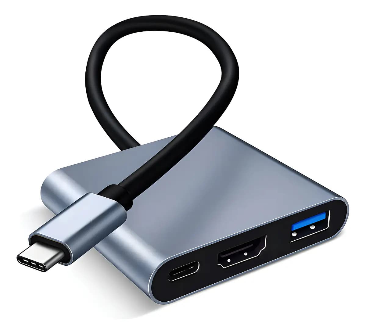 Adaptador Conversor Usb 3.0 Tipo C Para Hdmi 4k 3 Em 1 - QueroCase
