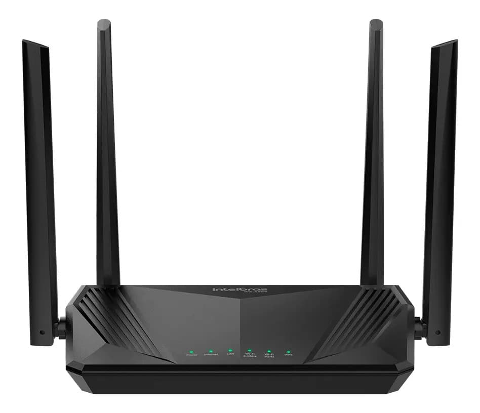 Roteador Wifi 6 Dual Band Mesh Gigabit 4 Antenas Intelbras W6-1500 Cor Preto