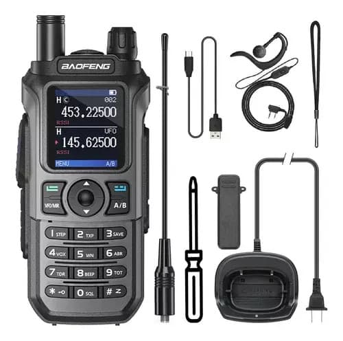 Rádio Baofeng Uv-21 Pro V2 Triband Uhf Vhf De 1,77 Preto Vhf/uhf