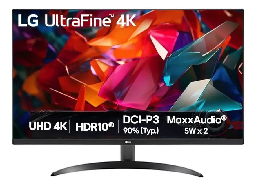Monitor LG UHD 4K - Tela de 32", 4K, DCI-P3 90%, HDMI, Display Port, HDR10, AMD Free Sync. Dynamic Action Sync, Black Stabilizer, MaxxAudio, UltraHD, Preto- 32UR500K