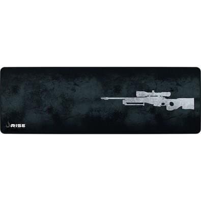 Mousepad Gamer Rise Mode Speed, Sniper, Estendido (900x300mm), Cinza, Borda Costurada - RG-MP-06-SPG