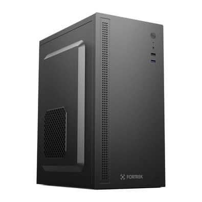 Gabinete Office Fortrek GO12, Mini Tower, Micro-ATX e Mini-ITX, Preto - 85738