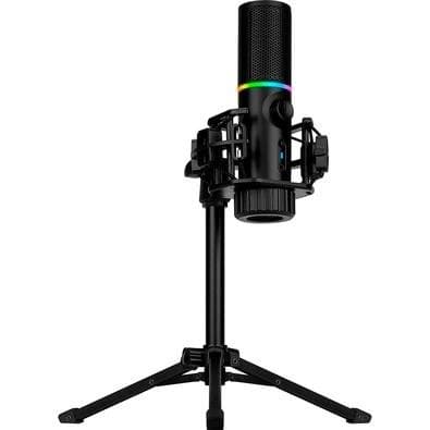 Microfone Condensador Streamplify Tripod, RGB, Tripé Ajustável, Preto - 75665