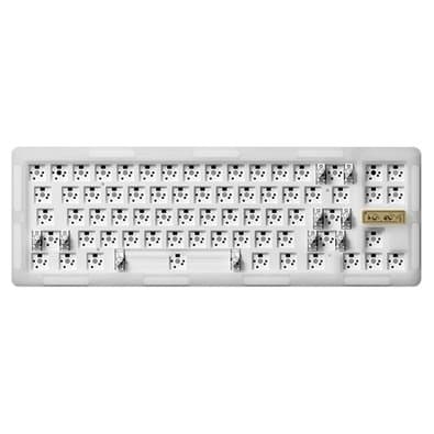 Base para Teclado Mecânico Akko ACR Pro 68 Barebone, Personalizado Hot Swappable Kit DIY Montagem Junta, Branco - 6925758620352