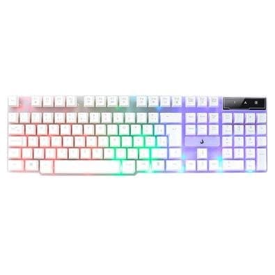 Teclado Semi Mecânico Gamer Rise Mode G1 Full, Membrana, USB, Branco - RM-TG-01-FW