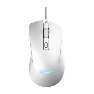 Mouse Gamer GXTrust 924W Ybar+, Iluminação RGB, 6 Botões, 25600 DPI, USB, Branco - 24891